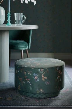 Stool Low Kawai Flower Green