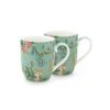 Jolie Set/2 Mugs Small Flowers Blue