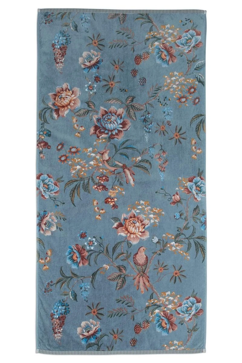 Large Bath Towel Secret Garden Blue 70x140cm 1 Large Bath Towel Secret Garden Blue 70x140cm