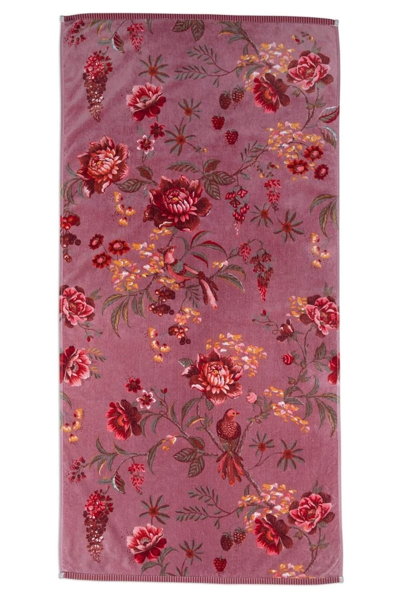 Large Bath Towel Secret Garden Mauve 70x140cm 1 Large Bath Towel Secret Garden Mauve 70x140cm