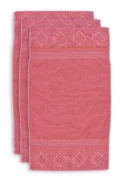 Bath Towel Set/3 Soft Zellige Coral 55x100 Cm
