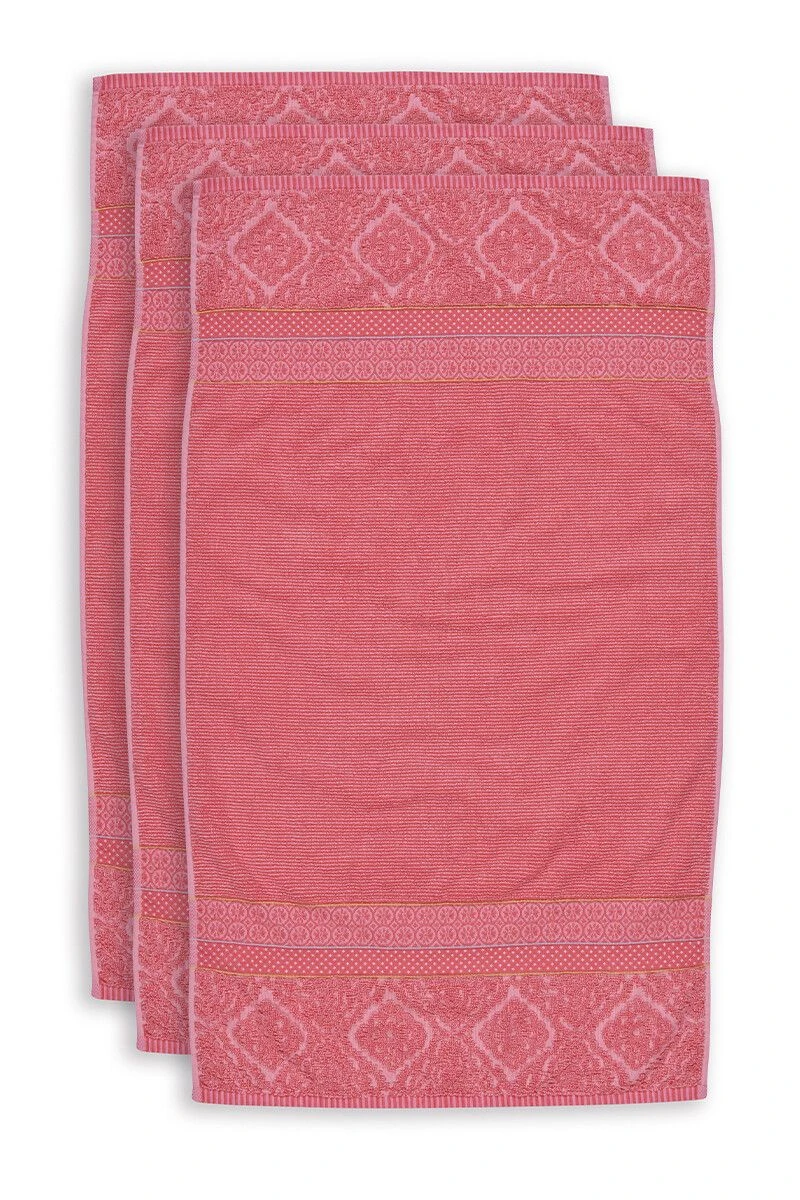 Bath Towel Set/3 Soft Zellige Coral 55x100 Cm 1 Bath Towel Set/3 Soft Zellige Coral 55x100 Cm