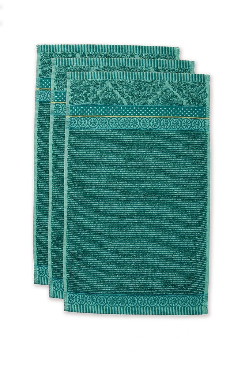 Guesttowel Set/3 Soft Zellige Green 30x50 Cm 1 Guesttowel Set/3 Soft Zellige Green 30x50 Cm