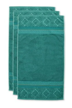 Bath Towel Set/3 Soft Zellige Green 55x100 Cm