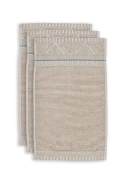 Guesttowel Set/3 Soft Zellige Khaki 30x50 Cm
