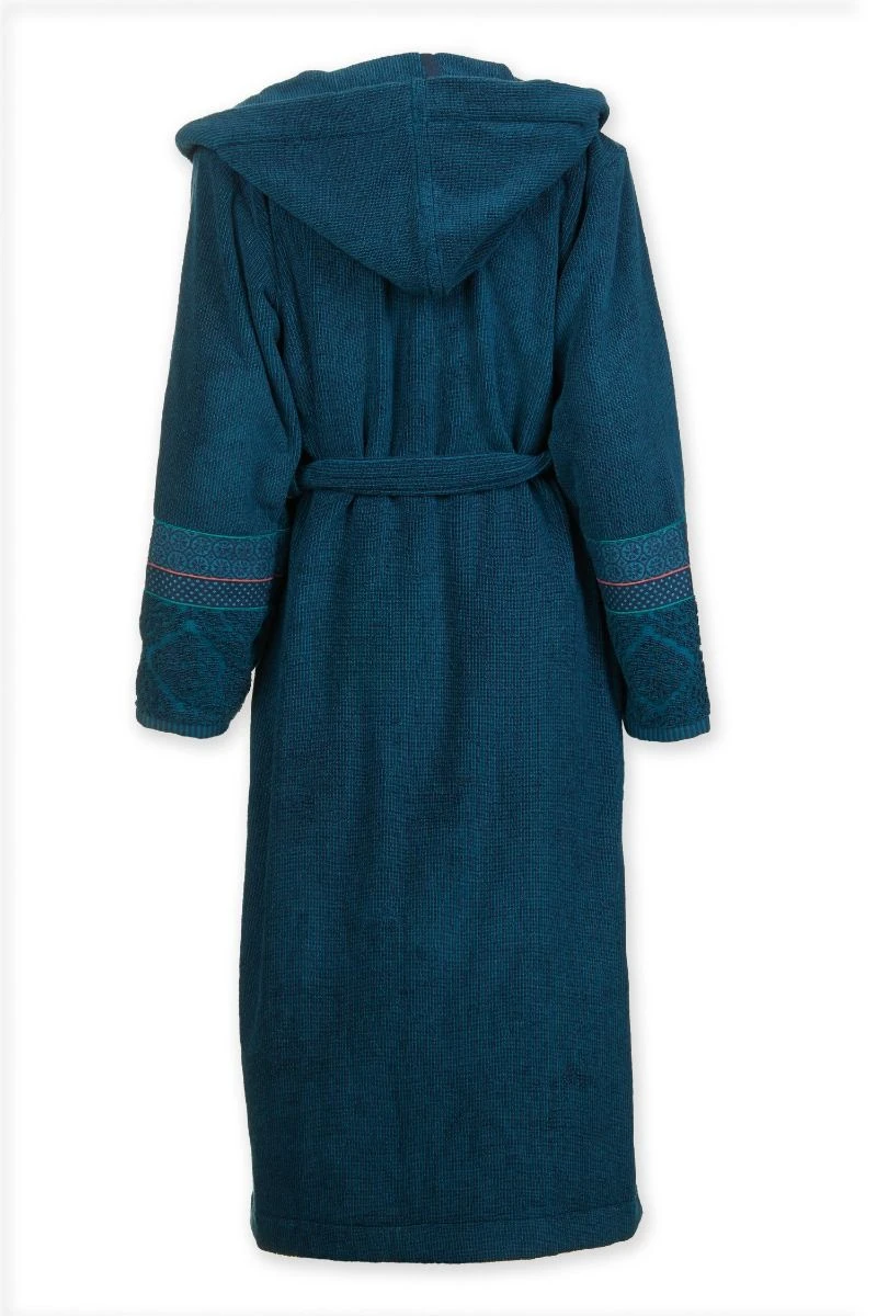 Bathrobe Soft Zellige Dark Blue 4 Bathrobe Soft Zellige Dark Blue - Image 4