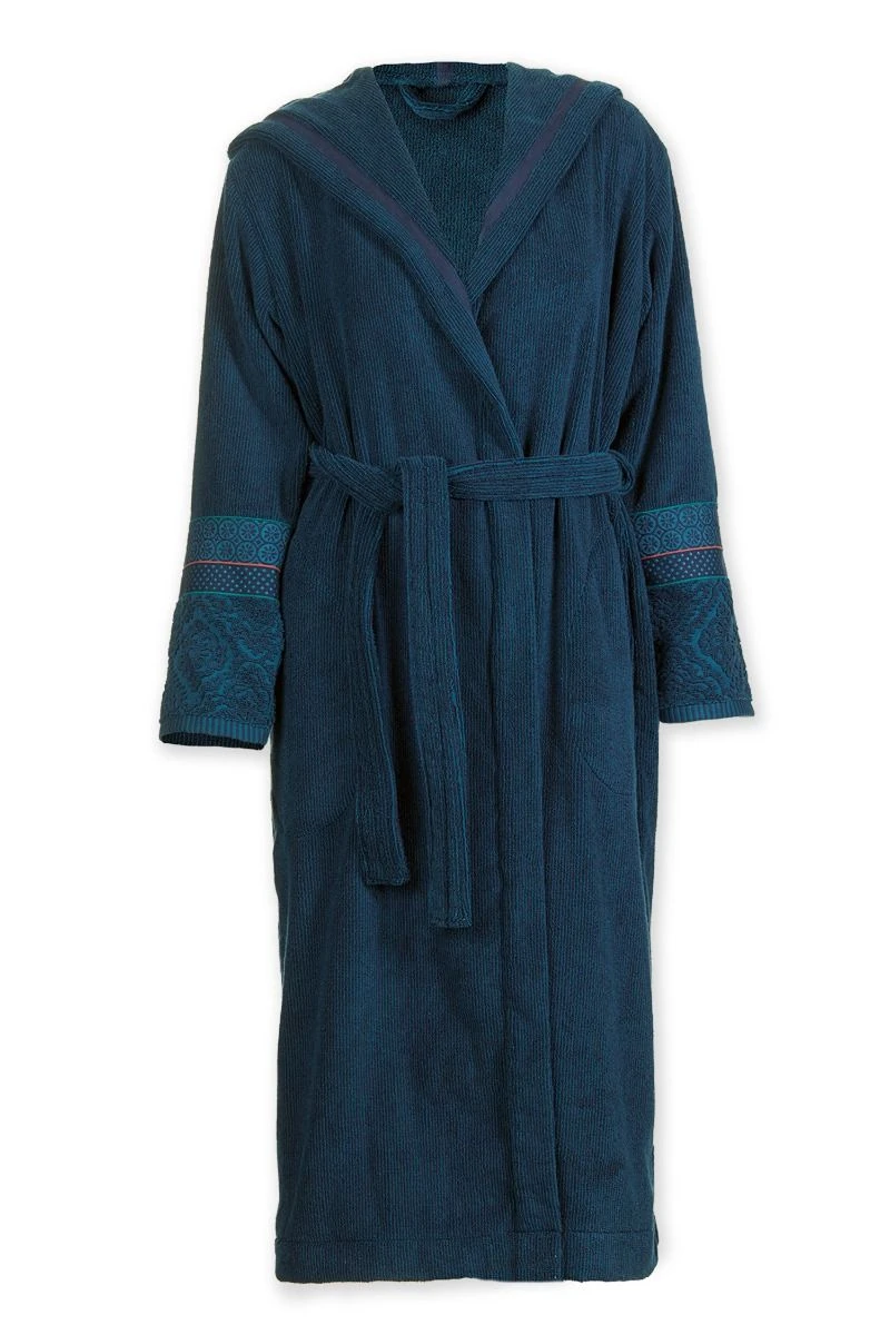 Bathrobe Soft Zellige Dark Blue 1 Bathrobe Soft Zellige Dark Blue