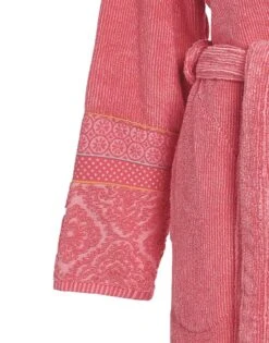 Bathrobe Soft Zellige Coral -Chic Nest Deals Store soft zellige coral bathrobe front pf 01