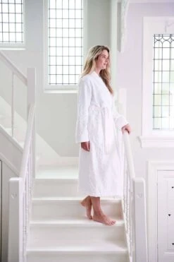 Bathrobe Mosaic De Pip White -Chic Nest Deals Store ss23 mosiac de pip white 02 mood