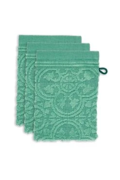 Washcloth Set/3 Tile De Pip Green 16x22 Cm