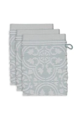 Washcloth Set/3 Tile De Pip Light Blue 16x22 Cm