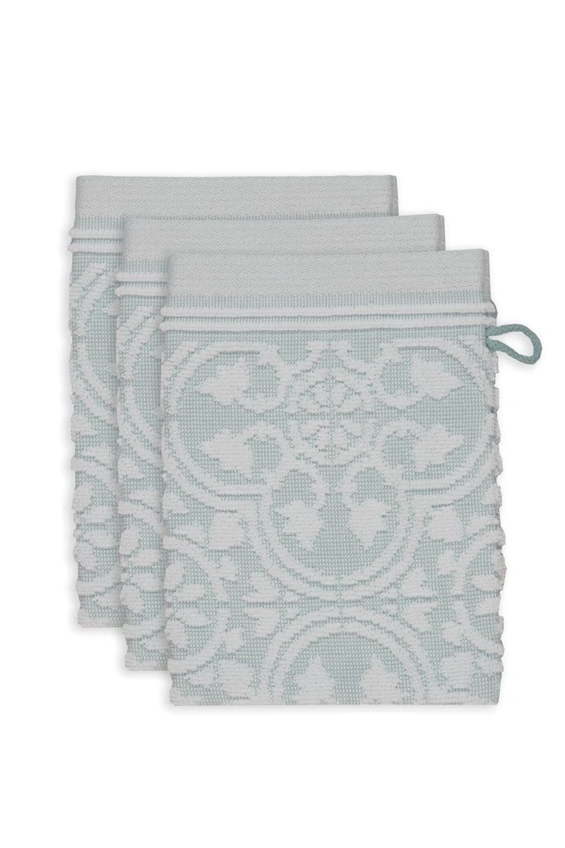 Washcloth Set/3 Tile De Pip Light Blue 16x22 Cm 1 Washcloth Set/3 Tile De Pip Light Blue 16x22 Cm