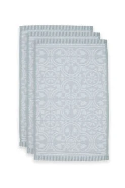 Guesttowel Set/3 Tile De Pip Light Blue 30x50 Cm