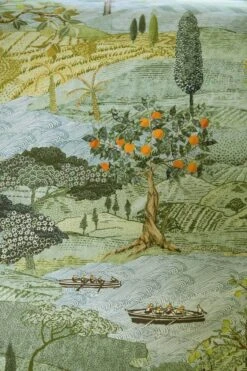 Duvet Cover Toscana Green -Chic Nest Deals Store toscana green 41 detail lr