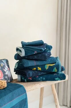 Bath Towel Set/3 Tile De Pip Dark Blue 55x100 Cm 9 Bath Towel Set/3 Tile De Pip Dark Blue 55x100 Cm -Chic Nest Deals Store towels stapel dark blue 00 mood 6