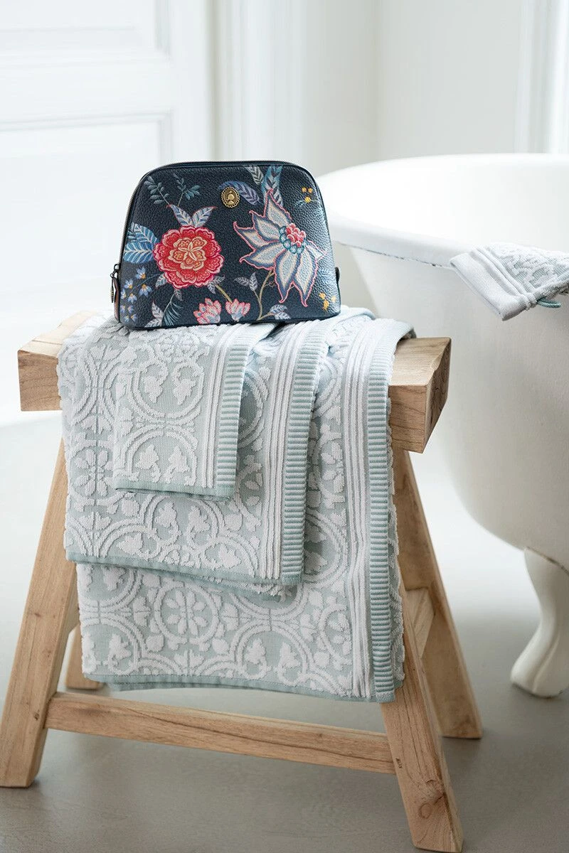 Guesttowel Set/3 Tile De Pip Light Blue 30x50 Cm 2 Guesttowel Set/3 Tile De Pip Light Blue 30x50 Cm - Image 2