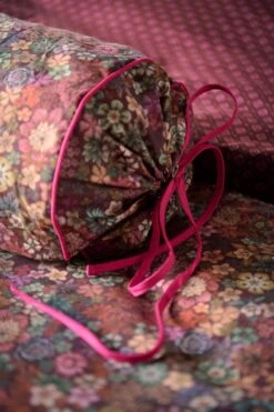 Neck Roll Tutti I Fiori Dark Red -Chic Nest Deals Store tutti i fiori roll cushion dark red 40 detail lr