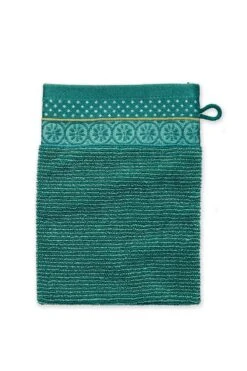 Washcloth Set/3 Soft Zellige Green 16x22 Cm -Chic Nest Deals Store wash cloth soft zellige green205576 1