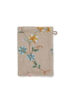 Washcloth Set/3 Les Fleurs Khaki 16x22 Cm 5 Washcloth Set/3 Les Fleurs Khaki 16x22 Cm -Chic Nest Deals Store washcloth les fleurs khaki flowers 16x22 pip studio 217807
