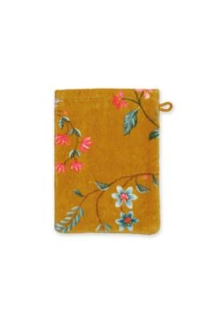 Washcloth Set/3 Les Fleurs Yellow 16x22 Cm -Chic Nest Deals Store washcloth les fleurs yellow flowers 16x22 pip studio 217837