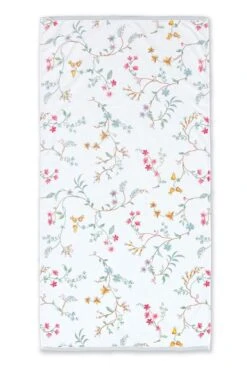 Large Bath Towel Les Fleurs White 70x140 Cm